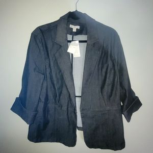 NWT Black denim jacket